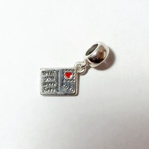 PANDORA Sterling Silver Wish You Were Here Envelope Dangle Bead Charm
